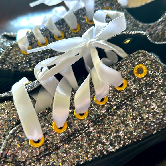 NEW Chuck Taylor All Star Lift Platform Glitter Comfort Low Top Wide Width - Picture 2 of 8